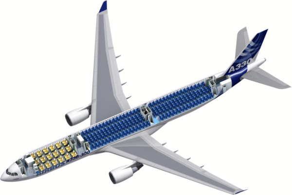 Схема салона A330-300